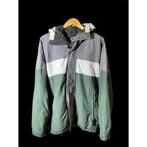 Vans Gray Green Hooded Jacket - Unisex Medium, Cozy Street Style